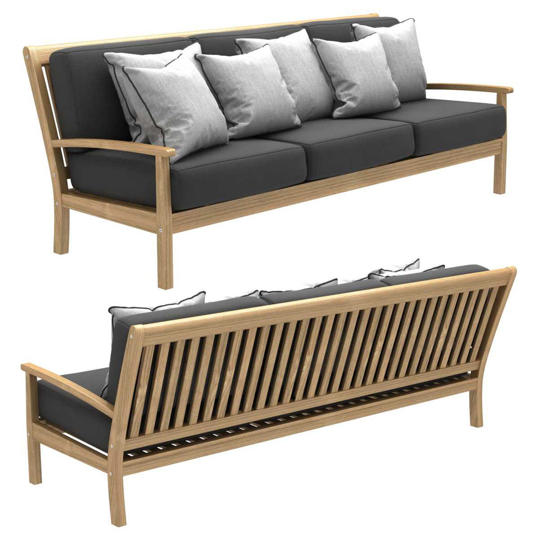 3D sofa naples teak outdoor TurboSquid 1519300