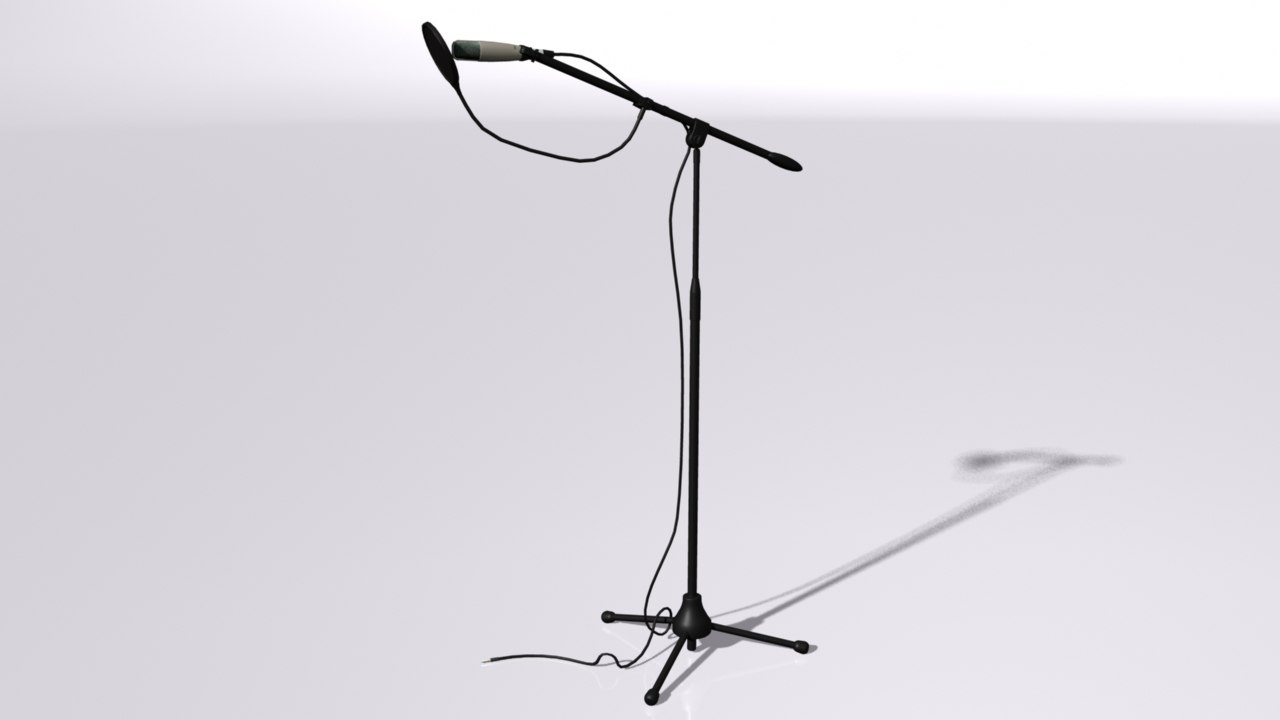 3D microphone stand model TurboSquid 1519272