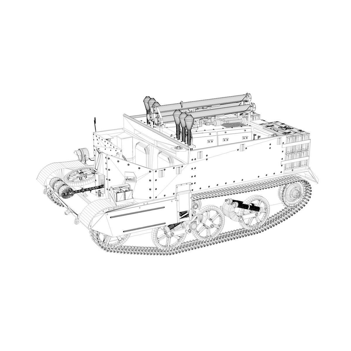 3D bren gun carrier - model - TurboSquid 1519692