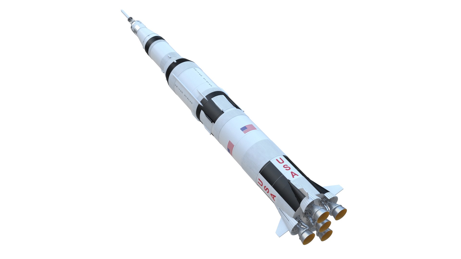 Saturn v 3D model TurboSquid 1519695