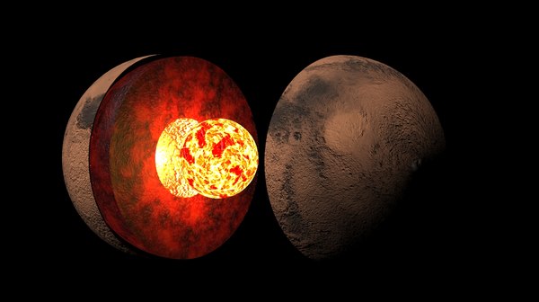 3D mars structure animation model