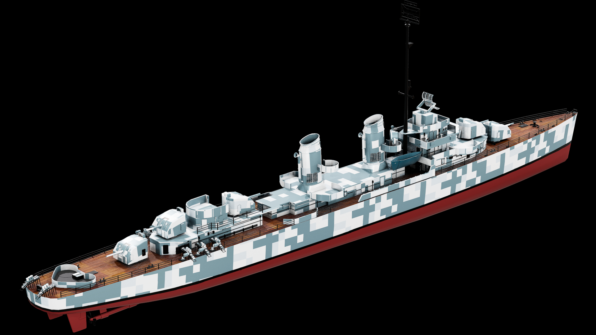 Fletcher Class Destroyers Fletcher Class 3d Model Turbosquid 1519914