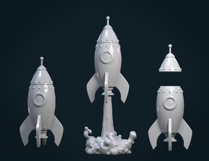 rocket 3D model