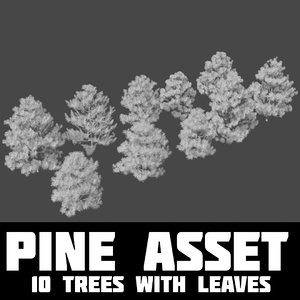 3D pine trees
