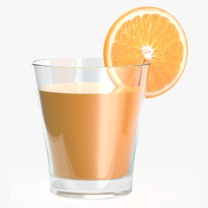 orange slice juice 3D model