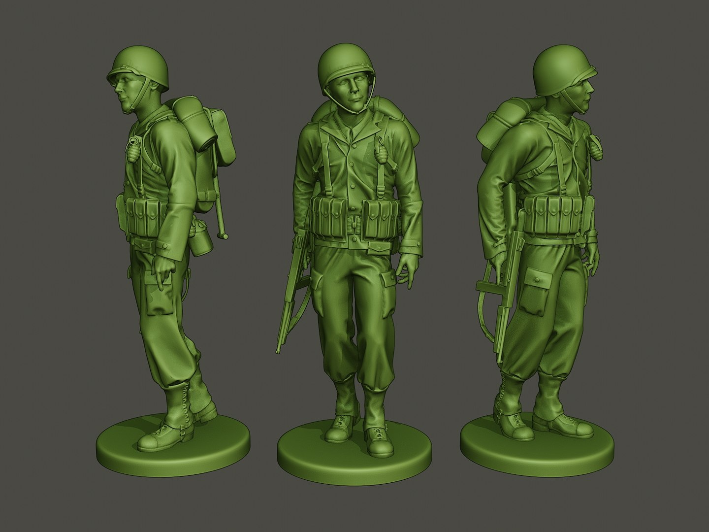 American soldier ww2 walking 3D model - TurboSquid 1401996