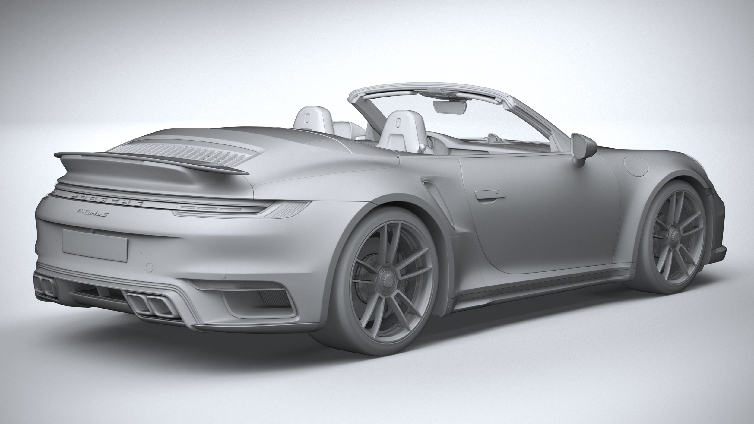 Porsche 911 Cabriolet 2021 вид сверху