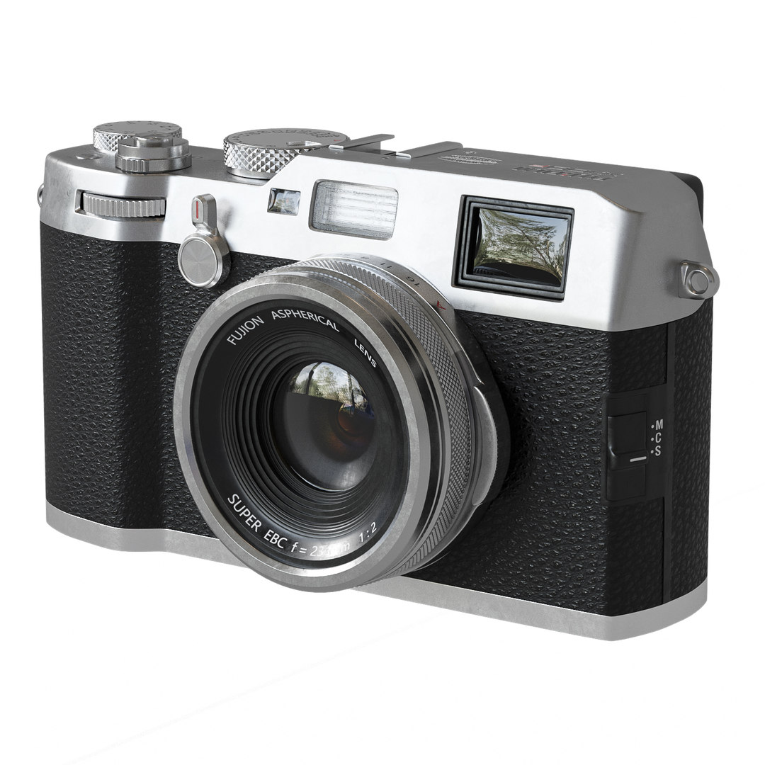 Modello 3D Fotocamera compatta premium Fujifilm X100f Silver TurboSquid 1520543