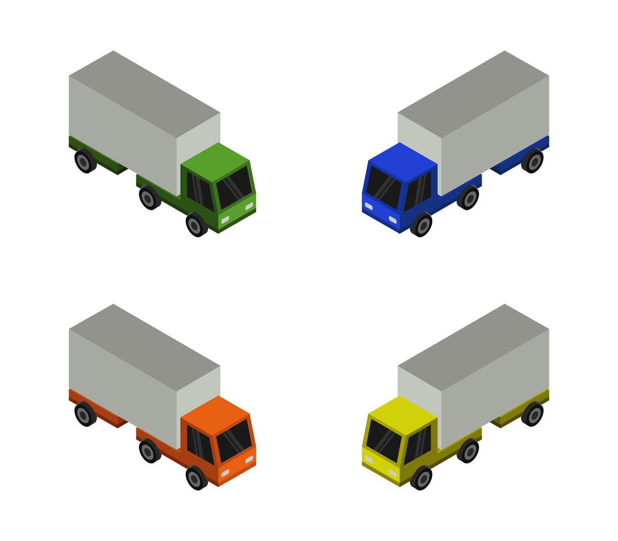 Download Shapes Other isometric truck vector
