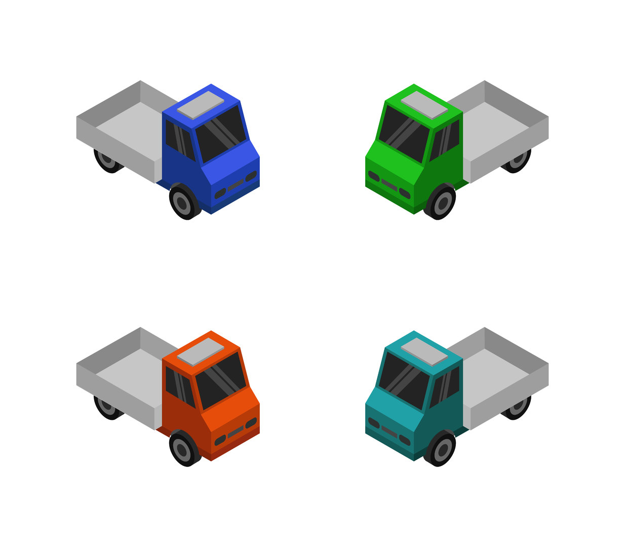 Download Shapes Other isometric truck vector