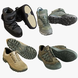 3D realistic shoes 15 boots
