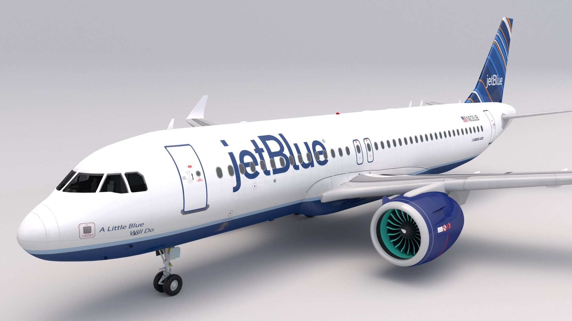 Jetblue Airbus A320neo Barcode 3d Warehouse - Gambaran