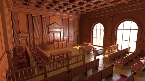 3D courtroom interior - TurboSquid 1520851