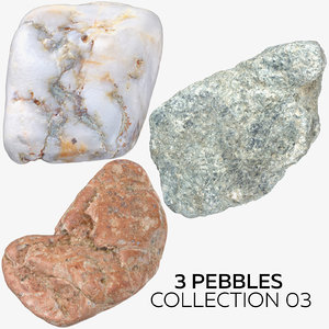 3D 3 pebbles 03 model