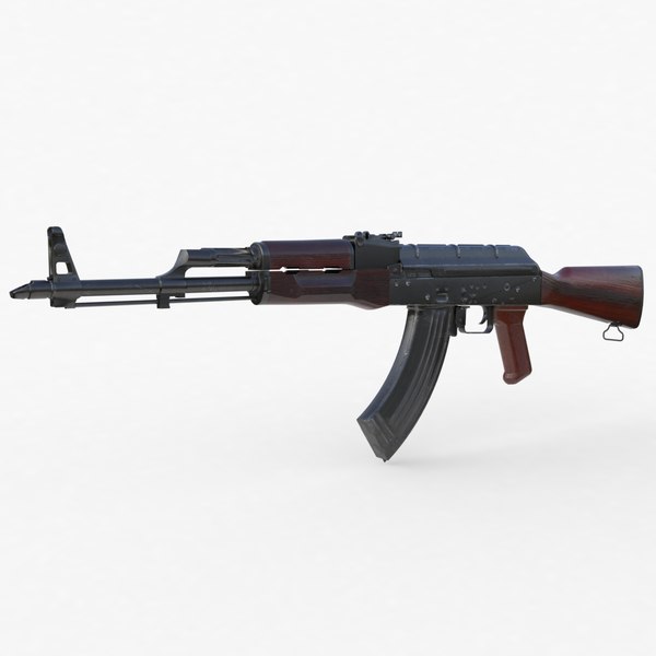 akm assault rifle 3d model