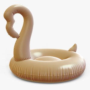 3D flamingo pool toy print model