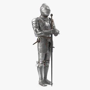medieval knight plate armor 3D model