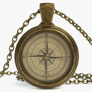 antique compass 3D model