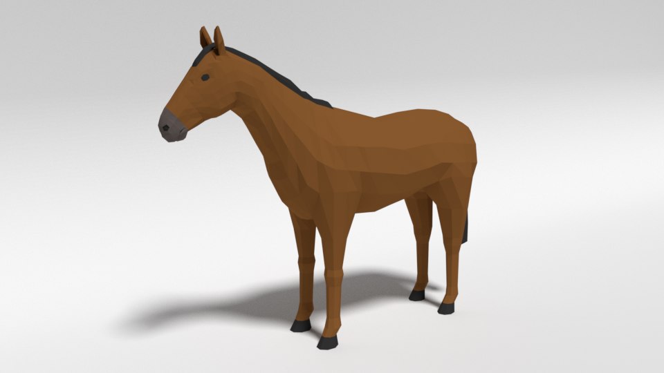 3D model horse quads blender TurboSquid 1521081