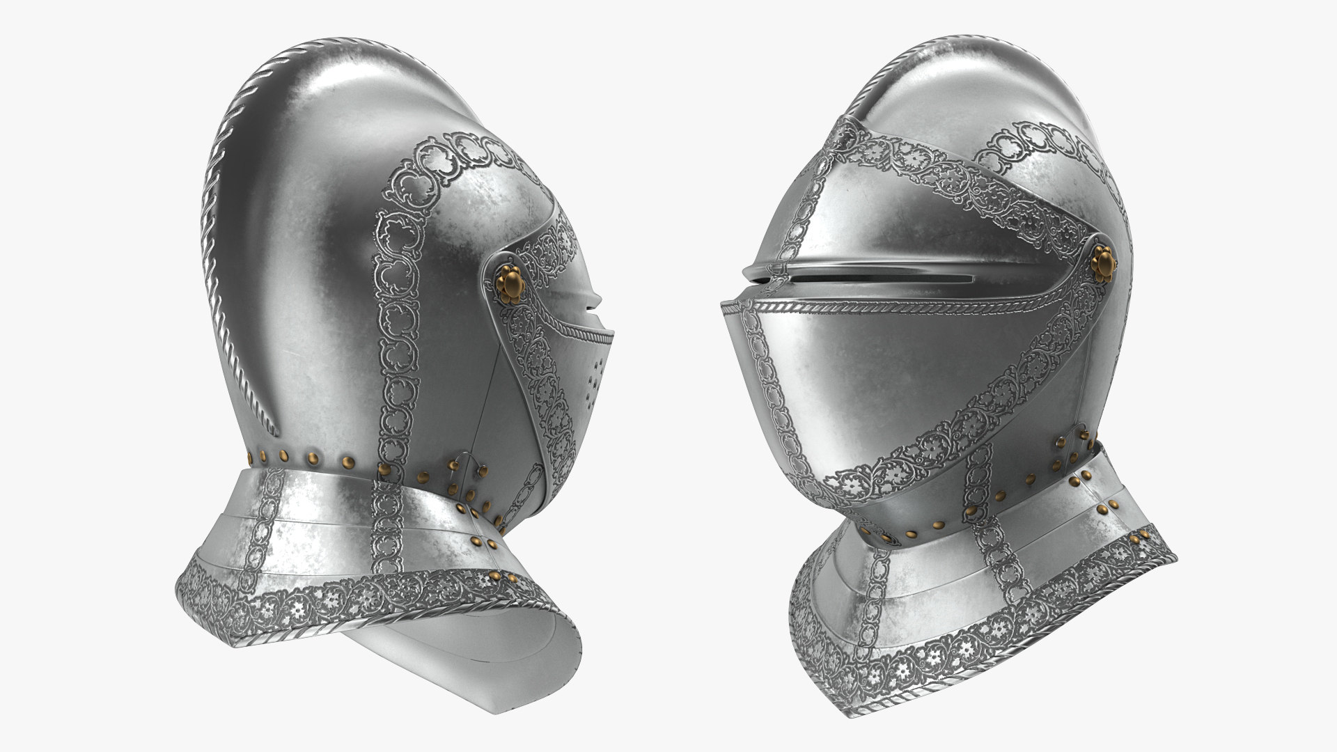 Medieval armet helmet 3D model TurboSquid 1521249