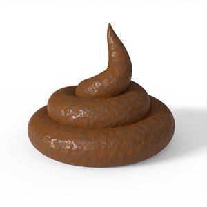 3D realistic shit excrement