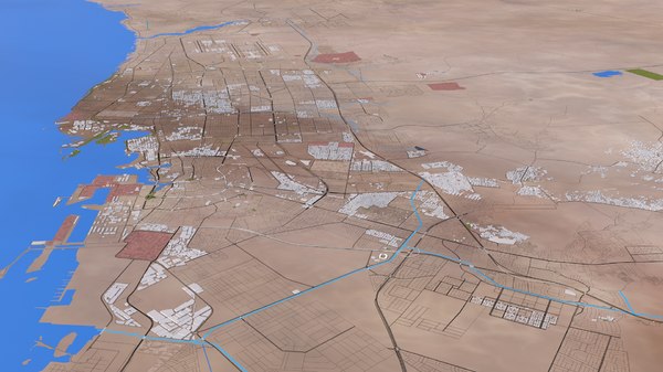 Jeddah Map 3d View Jeddah City Saudi Arabia 3D Model - Turbosquid 1369253