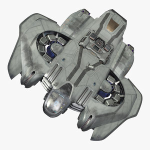 sci-fi dropship drop 3D model