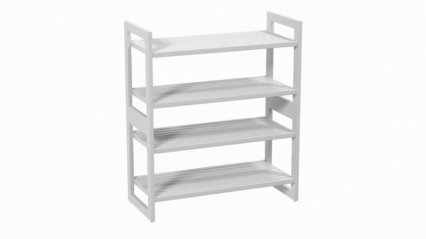 Modele 3d De White Stackable Shoe Rack Turbosquid 1521654