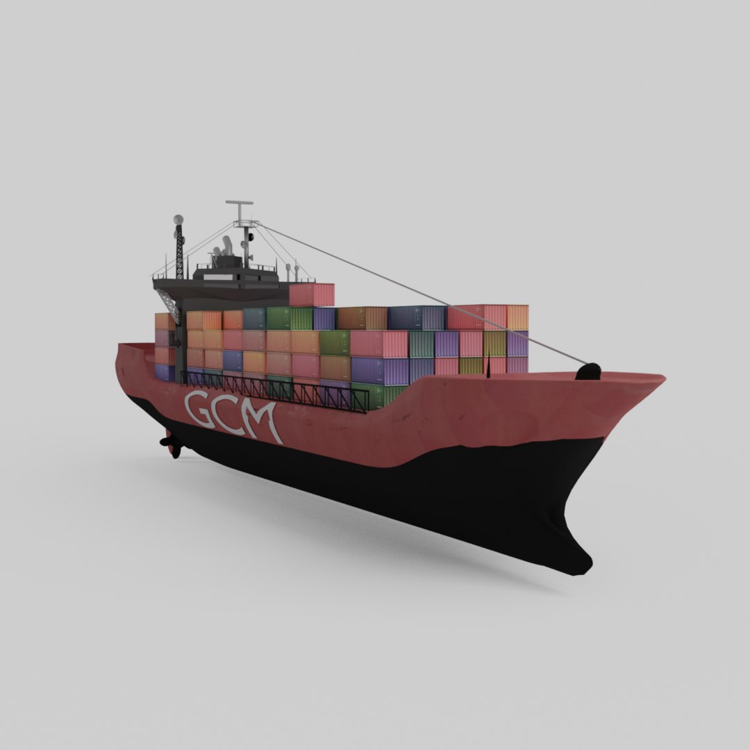 3D cargoship ship model TurboSquid 1521674