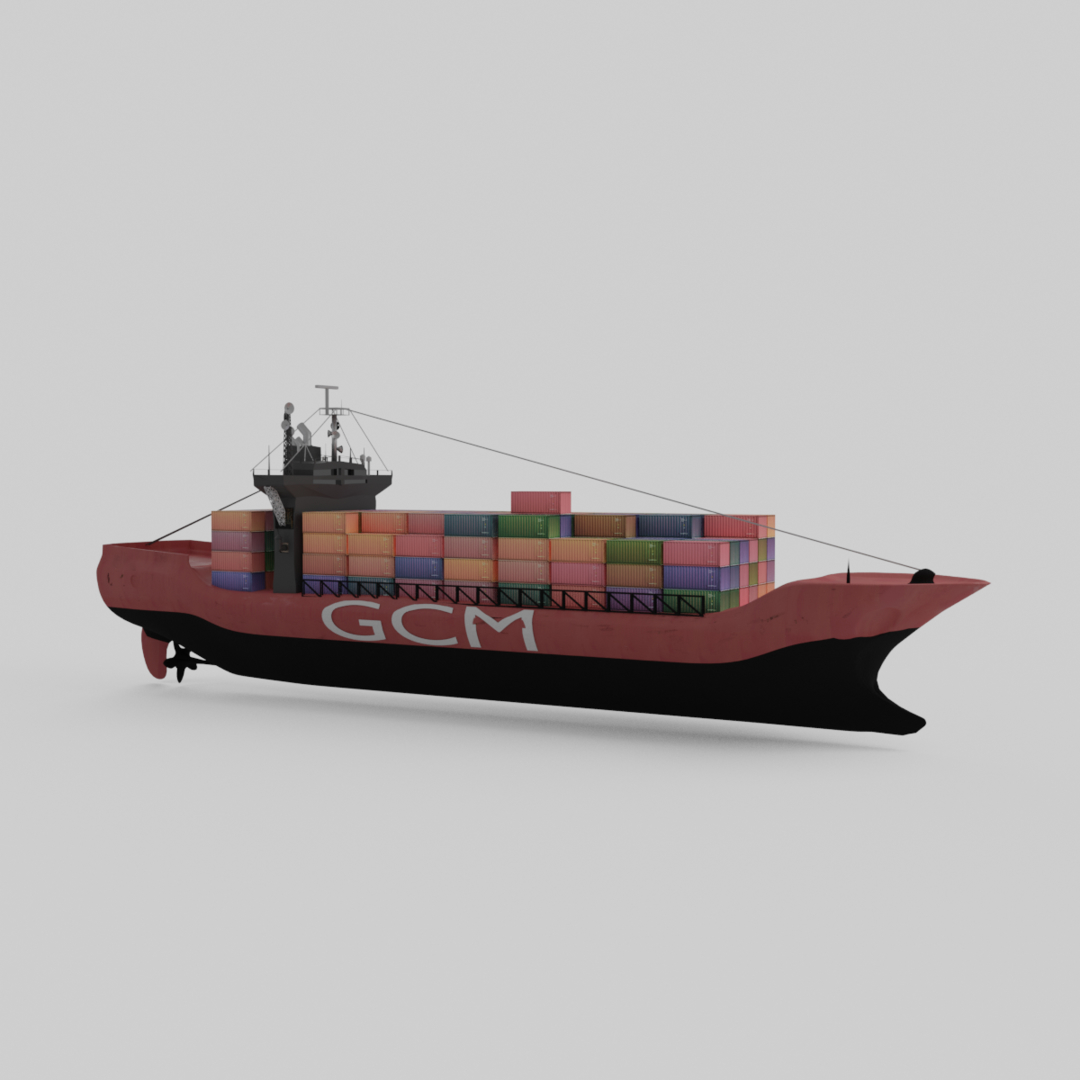 3d Cargoship Ship Model Turbosquid 1521674 