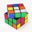 3D model rubik cube animation solved