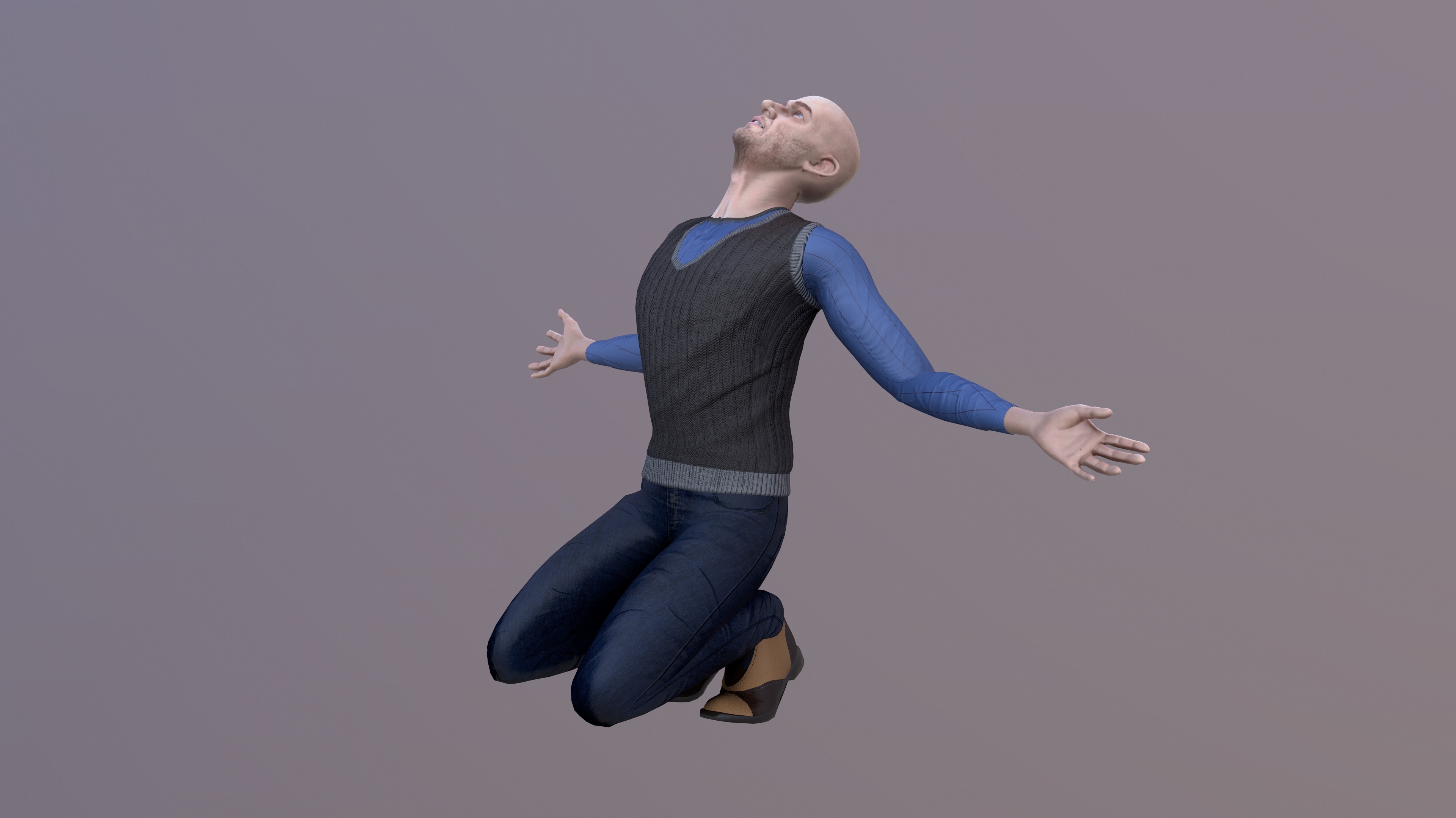 Man bald 3D model - TurboSquid 1521873