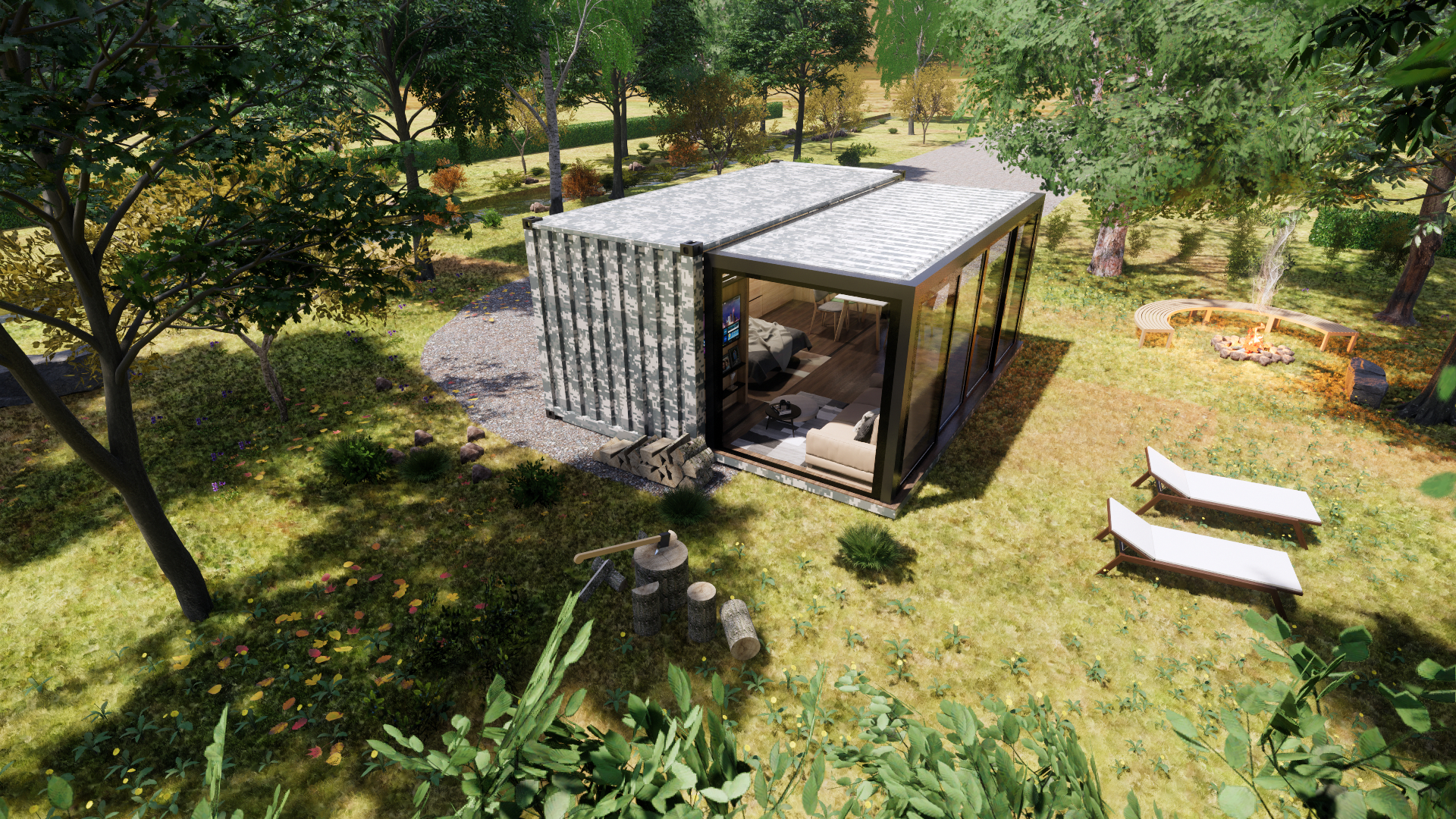 folding container house 3d model3d模型