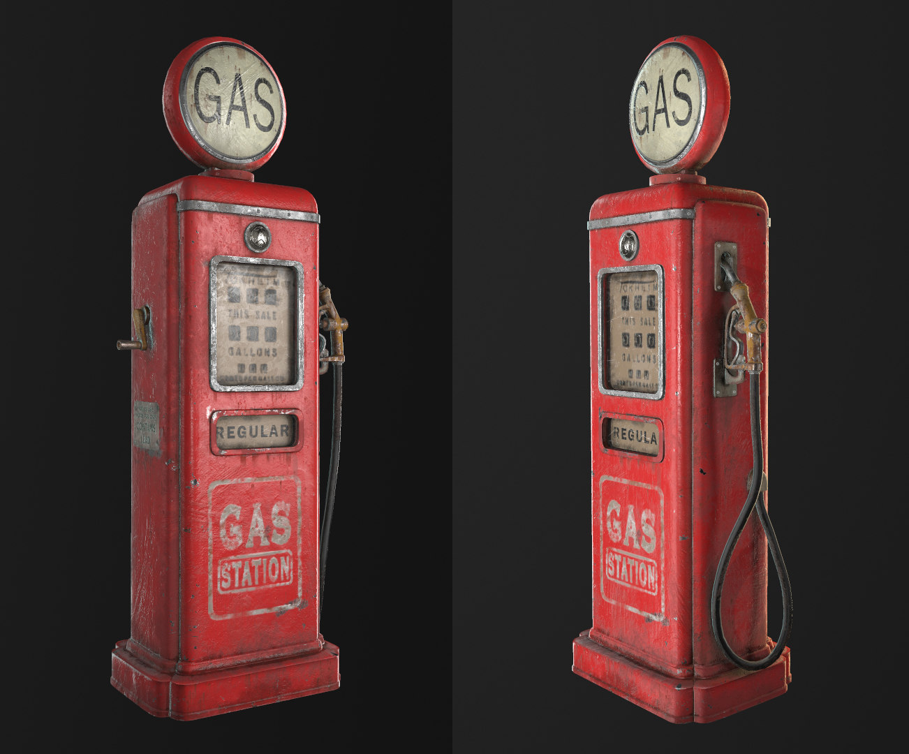 Vintage gas pump 3D model - TurboSquid 1522421