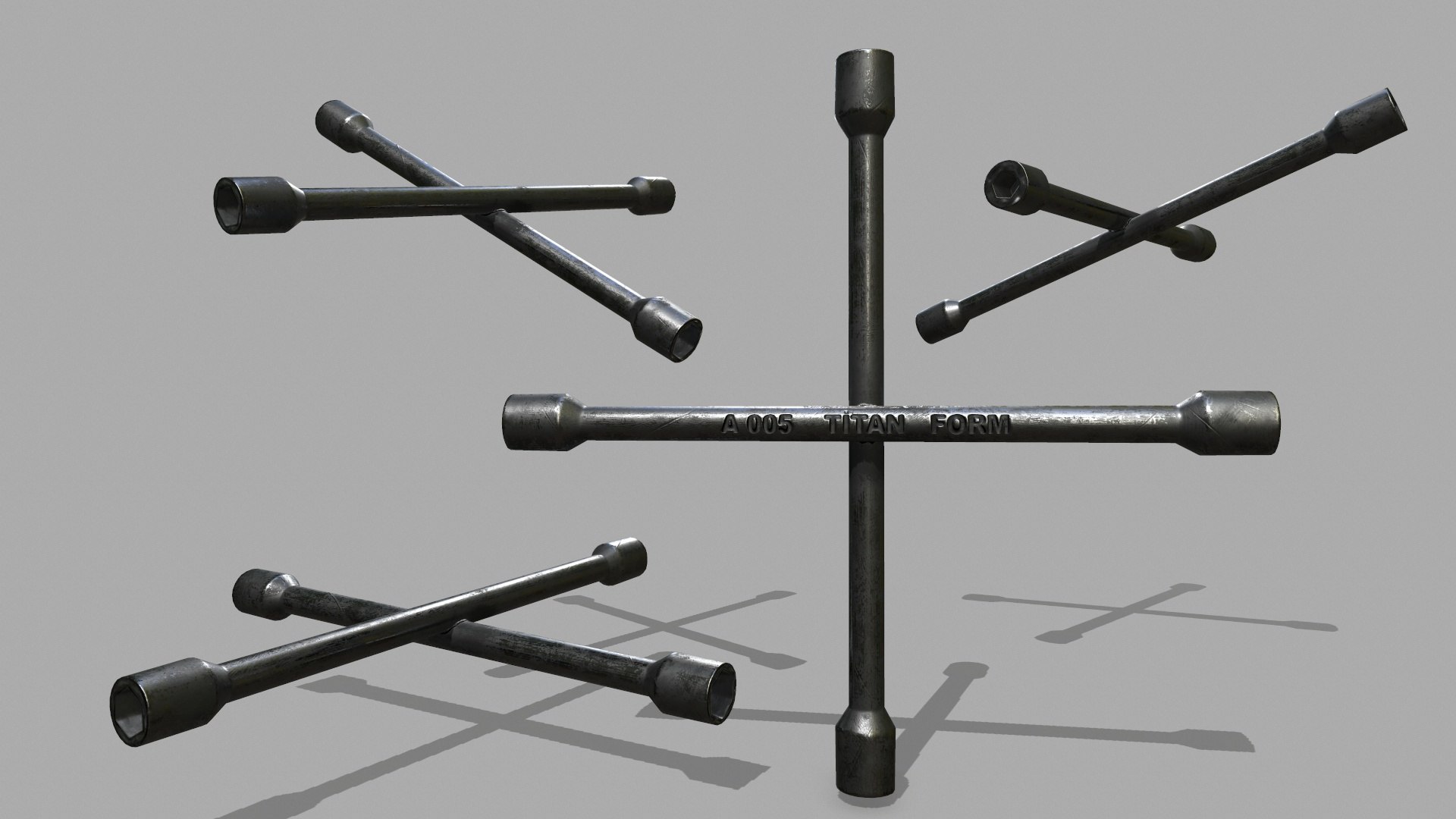 Lug wrench 3D model TurboSquid 1522457
