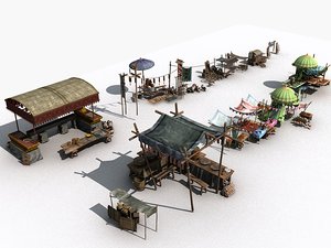 3D stall grocery