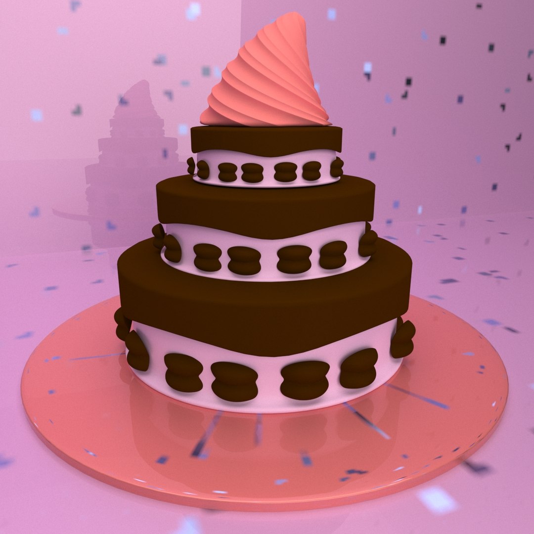 3D birthday cake model - TurboSquid 1522603