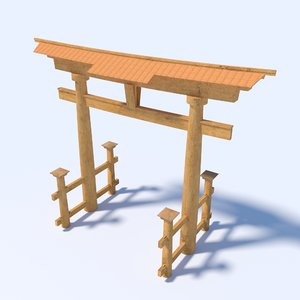 realistic torii gateway 3D