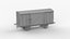 3D wooden container wagon model