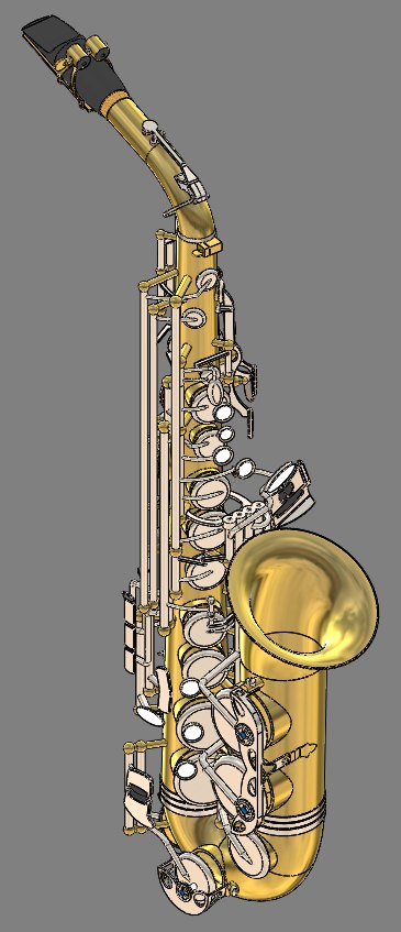 Solidworks Saxophone Model Alto saxophone model - TurboSquid 1522988