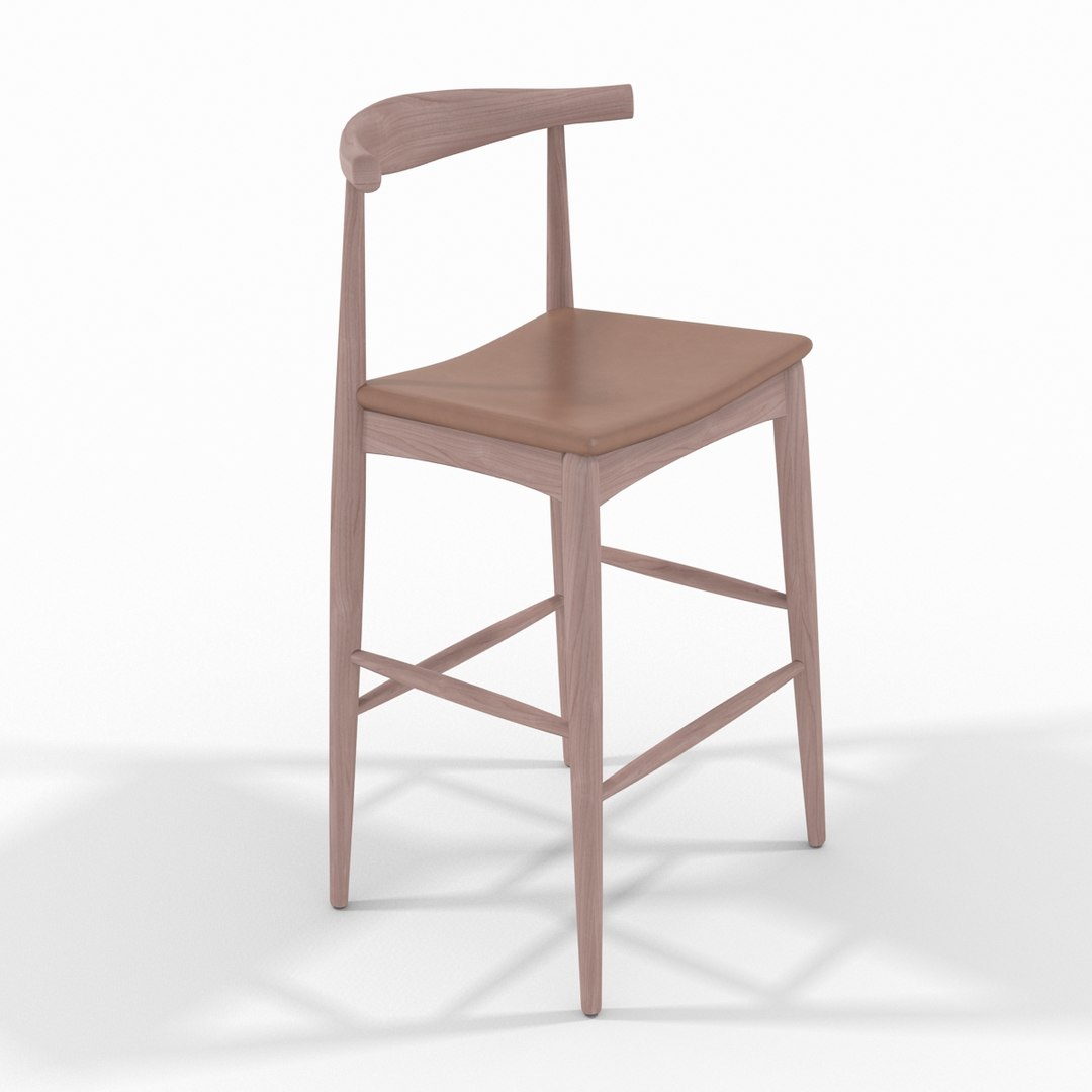 Carl hansen elbow stool 3D - TurboSquid 1523114