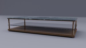 green marble coffee table 3D