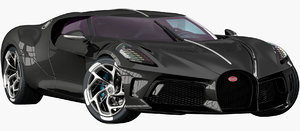 bugatti la voiture noire 3D model