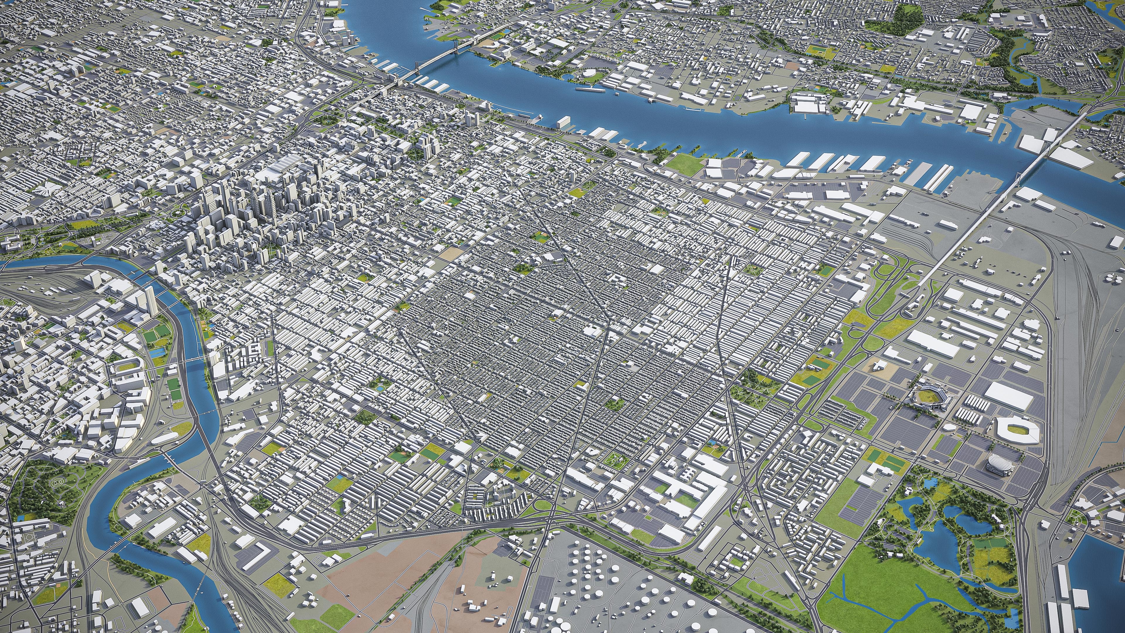 费城- 城市及周边地区3d模型
