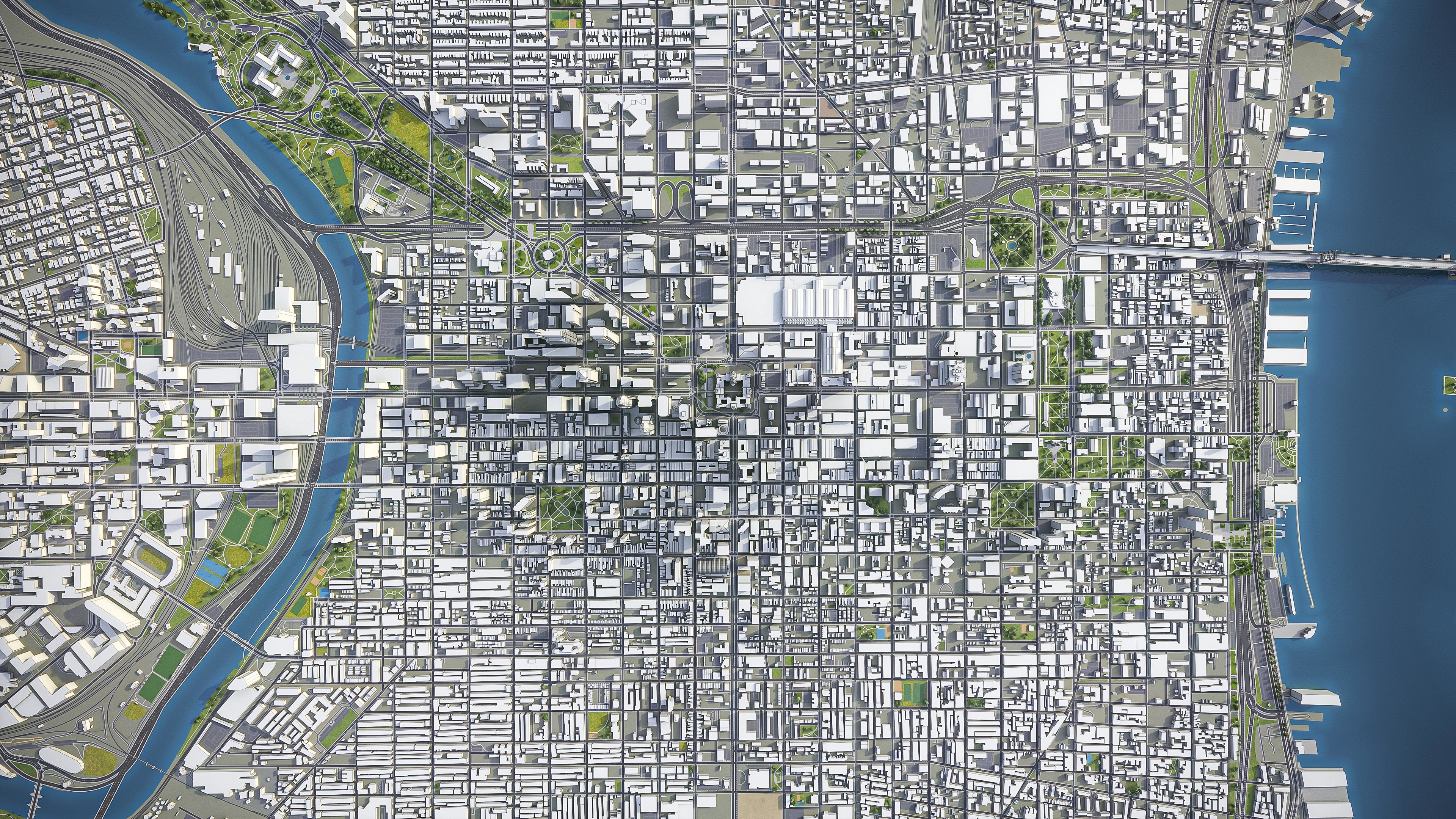 费城- 城市及周边地区3d模型