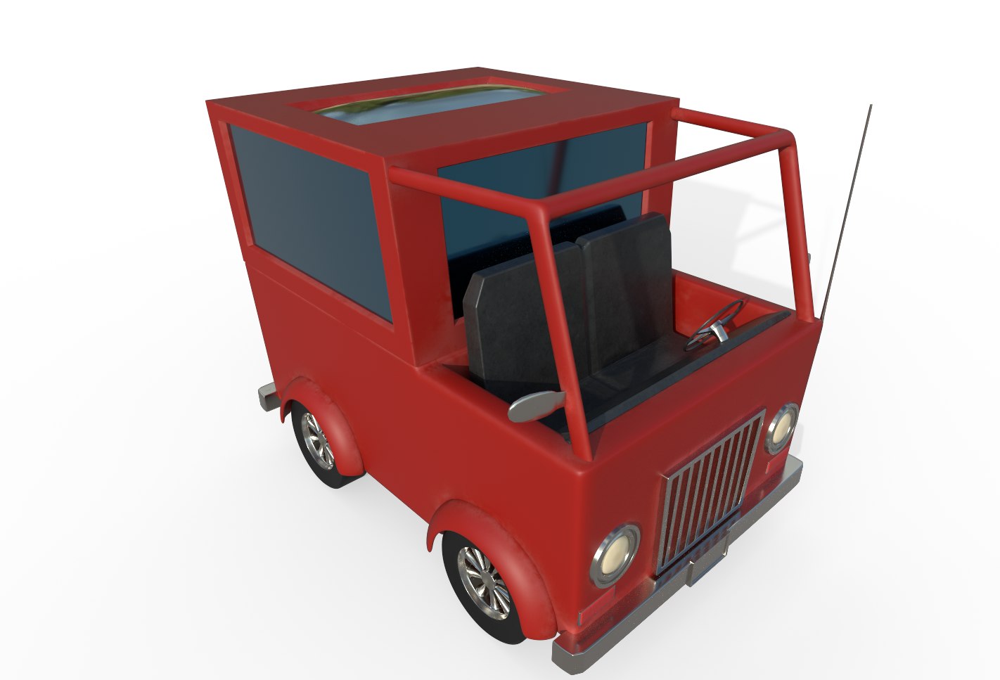 Stylized cartoon work van 3D model - TurboSquid 1523295