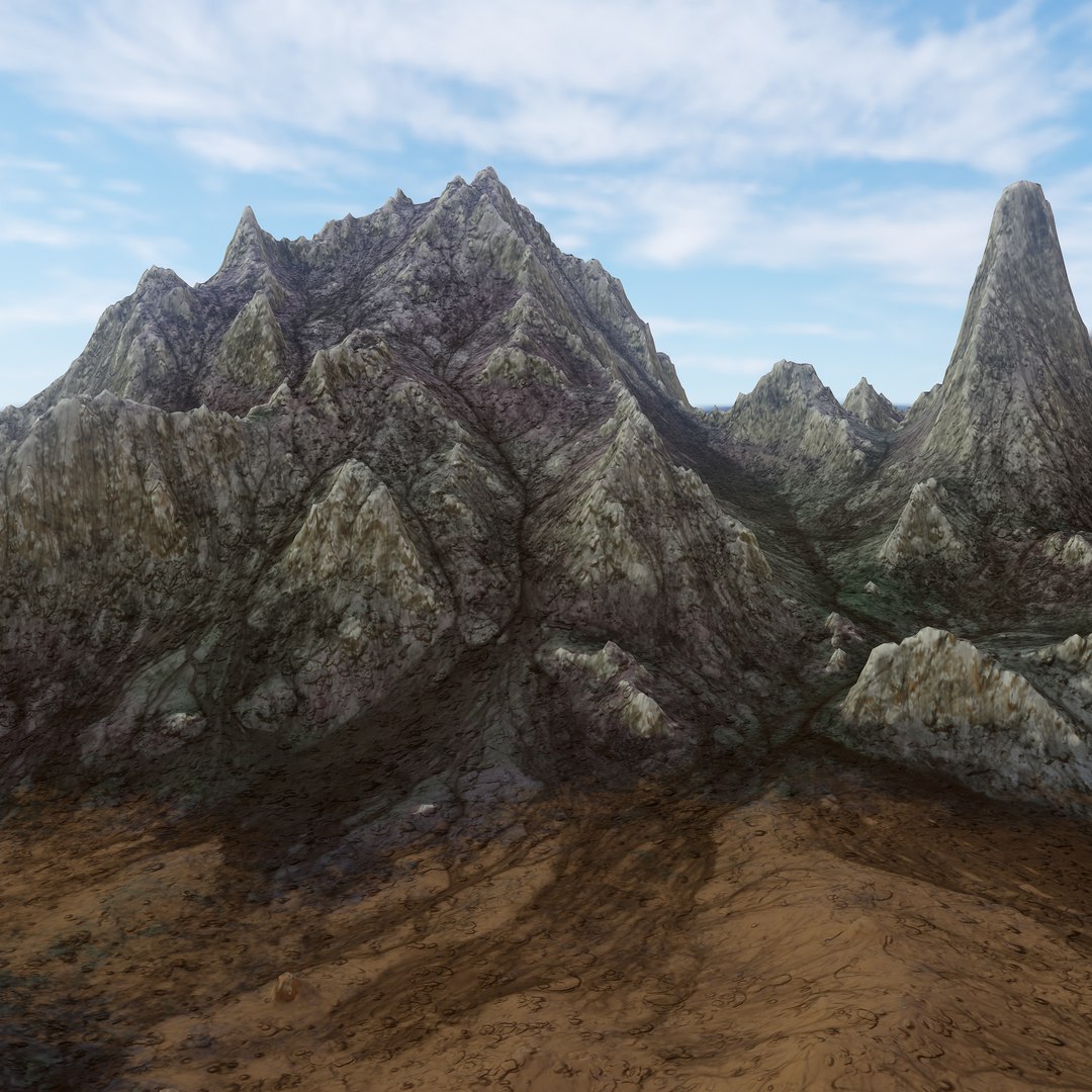 Rocky mountains landscape 3D model TurboSquid 1523331