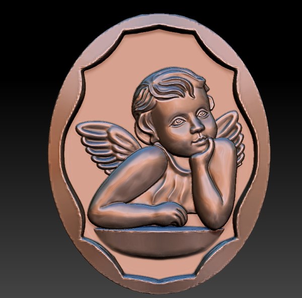 3D angel print pendant