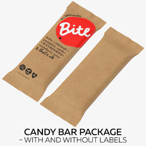 3D candy bar package - model