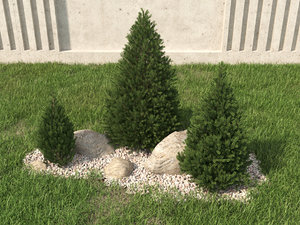 3D tree decoration landscape